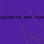 zyloprim and lexapro
